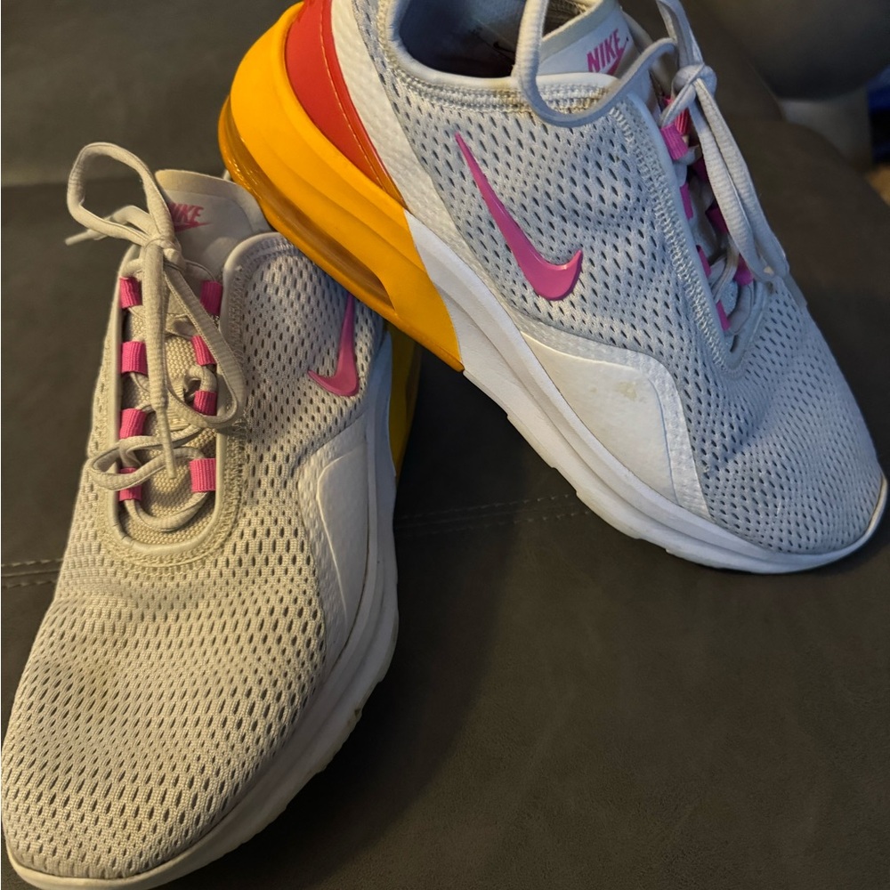 Nike White and Pink Running Shoes